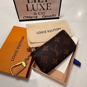 Louis Vuitton Monogram Canvas Key Holder with Gold Accent